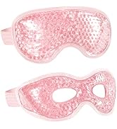 2PCS Gel Eye Mask Reusable Hot Cold Therapy Gel Bead Eye Mask for Puffiness /Dark Circles/Eye Bag...