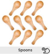 HANSGO 10PCS Small Wooden Spoons, 3 Inch Small Spoons for Spice Jars, Salt, Grains, Sugar, Coffee...