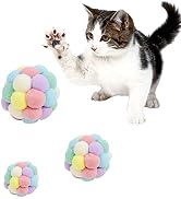 Andiker Cat Ball Toy, Handmade Colorful Woolen Yarn Balls for Cats Doing Exercise and Scratching ...