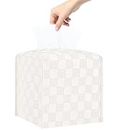 LeCorner Tissue Box Cover, Square Tissue Box Holder, PU Leather Tissue Holders Decorative, Modern...