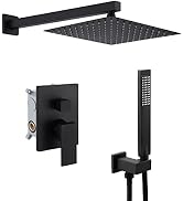 KES Shower Faucets Sets Complete Shower System 10 Inches Rain Shower Head with Handheld Shower Va...