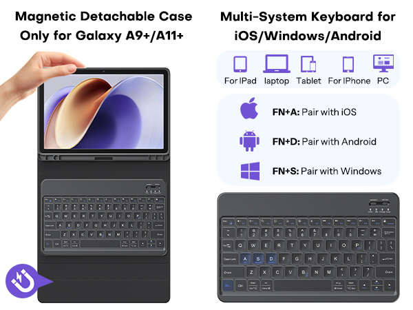 tab a11 plus case keyboard
