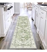Yamaziot Washable Runner Rug, 2x8 Non-Slip Boho Vintage Hallway Rug Runner with Rubber Backing, S...