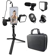Acuvar Vlogging Kit for Smartphones, iPhones, Android, Tablets, DSLR, Cameras for Online Live Str...