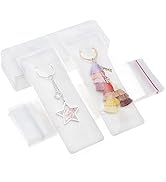 PH PandaHall 100pcs Keychain Display Cards White Keychain Display Paper Keychain Card Holder with...