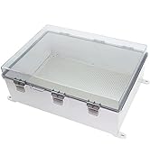 Zulkit Junction Box ABS Plastic Waterproof IP65 Electrical Boxes Hinged Shell Clear Cover Outdoor...
