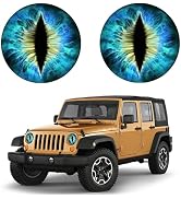 1Pair Beast Eyes Headlight Decals,2025 3D Stereo Eyes Headlight Stickers, Truck Car Body Window B...