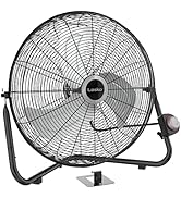 Lasko 20" Black High Velocity Wall Mount Fan with Pivoting Head - 3 Speeds, Ideal Wall Mount Fan ...