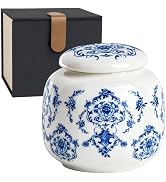 Small Keepsake Cremation Urns for Human Ashes Chinoiserie Ceramic Handmade Mini Memorial Urn for ...