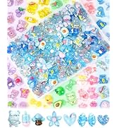 FIVEIZERO 100PCS Cute Slime Charms Bulk Set – Kawaii Flatback Resin Charms for Crafts, Mini Decod...
