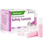 Medhome Safety Lancets, Pressure-Activated,single use,For comfortable blood testing.30G Needle,1....