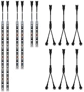 DITRIO 6pcs RGB Neon LED Light Strips SMD 5050 Including 6pcs of 1-2 Way Y Splitters for Motorcyc...