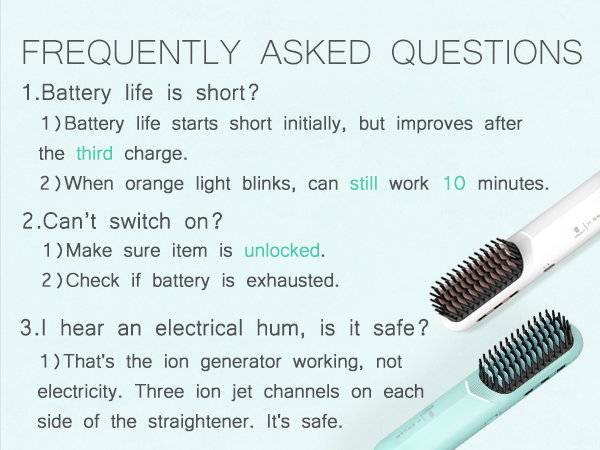 wireless straightener brush
