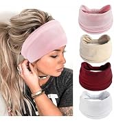 STGDAK Wide Headbands Stretchy Hairbands Soft Headband Twist Knot Hair Wraps Extra Large Sweatban...