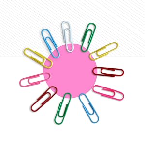Colored Medium Paper Clips Vinyl Coated