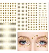 973Pcs Face & Hair Gems Stickers – Self-Adhesive Face Jewels & Rhinestones for Eyes, Body, Makeup...