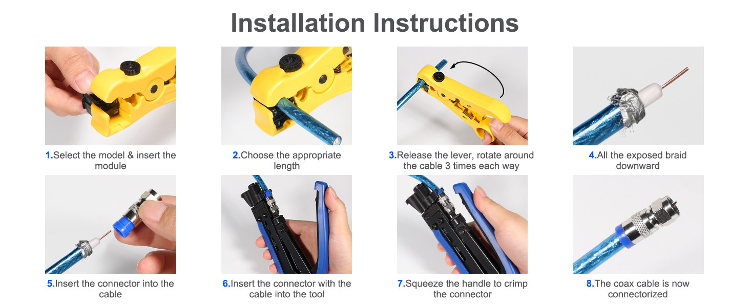 coax connector crimper kit