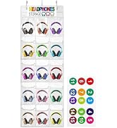 ProtectHobby Headphone Storage Classroom Headphone Organizer 15 Pockets PVC Clear Organizer Holde...