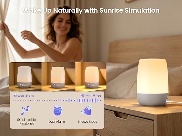 Glocusent N19 Alarm Clock for Heavy Sleepers