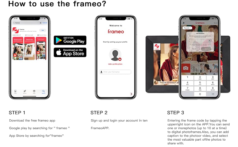 Frameo Digital Picture Frame wifi