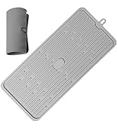 Silicone Dish Drying Mat 18”x8”, Heat Resistant Trivets for Kitchen Counter, Draining Mat, Sink M...