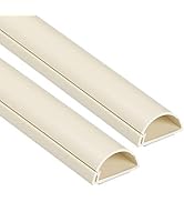 D-Line Half Round Cord Hider, Patented Cable Cover, Hide TV Wall Mount Wires, Raceway for Cords, ...