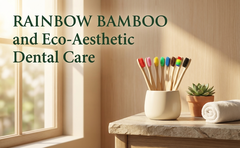 Muticolor bamboo and eco-aesthetic dental care