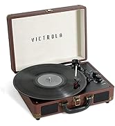 Victrola Vintage 3-Speed Bluetooth Portable Suitcase Record Player with Built-in Speakers | Upgra...
