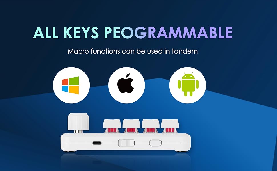 one handed programmable mechanical keyboard