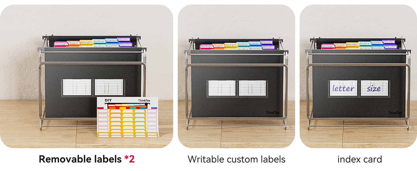 ThinkTex Plastic Expanding Hanging File Folders
