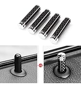 Dualshine 4PCS Car Door Lock Knobs Carbon Fiber, Truck Car Lock Knobs Pull Pins Car Interior Acce...