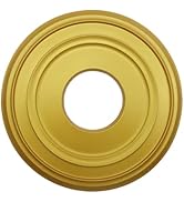 HEVSTIL Gold Ceiling Medallion PU Ceiling Medallion for Light Fixtures Simple and Modern Ceiling ...