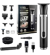 Back Shaver for Men Long Handle 5 in 1 Electric Body Hair Trimmer for Men Back Shaver Kit with Ba...