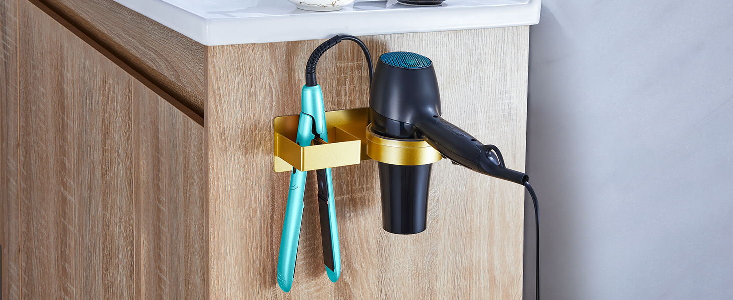 Hair Dryer and Straightener Holder Wall Mounted