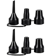 2Pcs 3 Sizes Black Air Pump Replacement Nozzles, Plastic Pump Nozzles,Inflatable Pump Nozzles Hea...