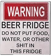 Warning Beer Fridge Magnet, Funny Warning Sign Beer Stickers Magnet Stickers 'DO NOT Put Food,Wat...
