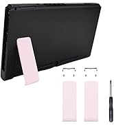 eXtremeRate 2 Set of Cherry Blossoms Pink Soft Touch Replacement Kickstand for Nintendo Switch Co...