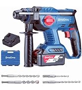 DongCheng 20V Max Cordless Rotary Hammer Drill, 7/8" SDS-Plus, 4 Application Modes, Brushless, 2....