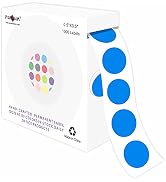PARLAIM 1/2 Inch Round Permanent Color-Code Dot Stickers,1000 per Roll dots Label Dispenser Box,B...