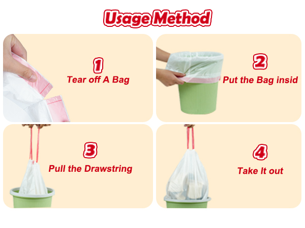 drawstring trash bags 13 gallon
