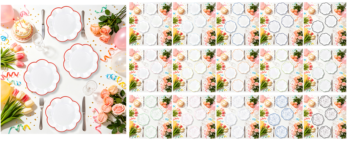 7 inch paper plates round paper plates disposable plates party supplies birthday plates cake plates
