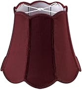 GOSO 13 Inch Medium Red Scalloped Lamp Shade, 8