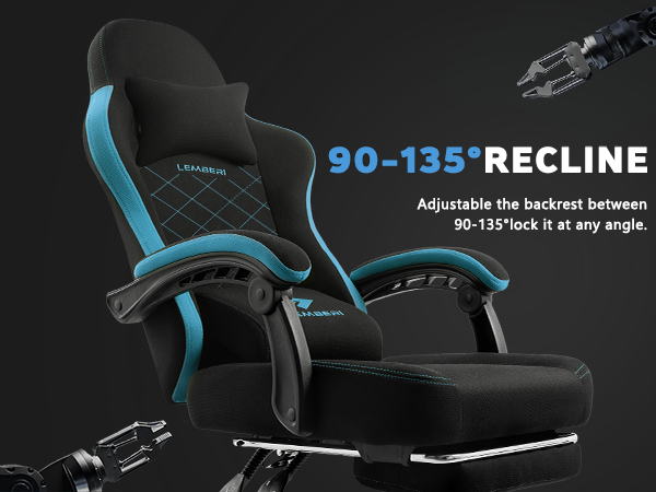 gaming chair with footrest