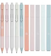 BLIEVE - Aesthetic Highlighters and Gel Pens With Soft Ink And Tip, No Bleed Dry Fast Easy to Hol...