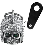 Motorcycle Bell for Bikers Women Men with Hanger, Biker Bell for Riders, Riding Bell for Good Luc...
