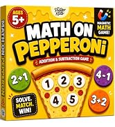 Matheroni Pepperoni Math Games for Kids 5-7, Addition and Subtraction STEM Board Game - Education...