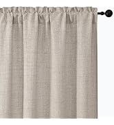 Aiyufeng Faux Linen Texture Curtains for Living Room 63 Inch Length 2 Panels, Airy Soft Farmhouse...