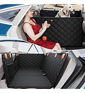 PETICON Convertible Back Seat Extender for Dogs, Dog Car Seat Cover Hard Bottom Holds 400 lbs, Wa...