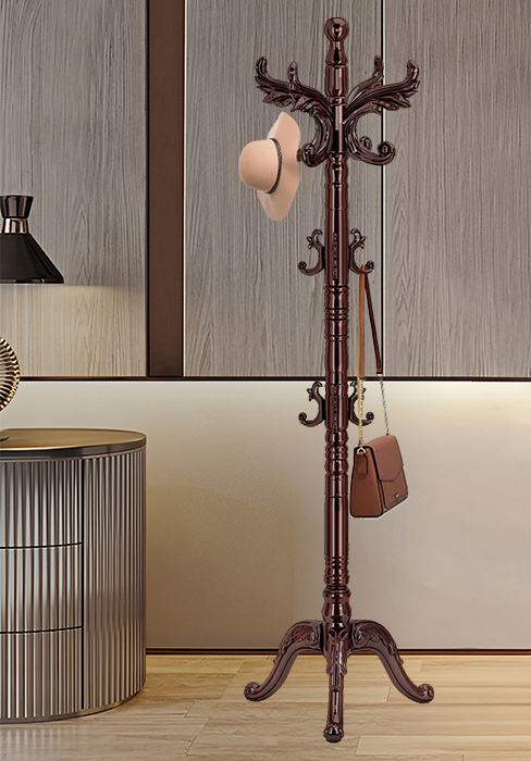 vintage wooden coat rack