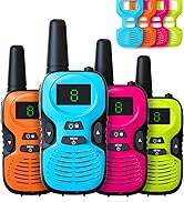 4Pcs Walkie Talkies for Kids Toys: Outdoor Toys for 3 4 5 6 7 8 9 10 11 12 Year Old Boys Girls Wa...